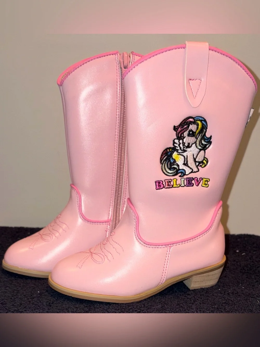 Lola & The Boys X My Little Pony pink cowgirl boots sz 26 (9.5) NWT